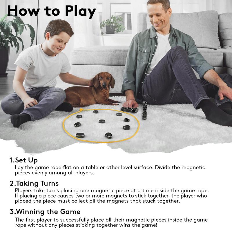 2024 Новая забавная магнитная шахматная игра, настольные игры для двух игроков с 20 камнями и нитью, семейные игры, игра для вечеринок, игра Kollide для детей и