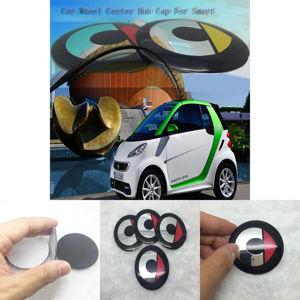 4pcs Car 565mm Styling Aluminum Car Wheel Center Hub Cap Stickers Smart For
