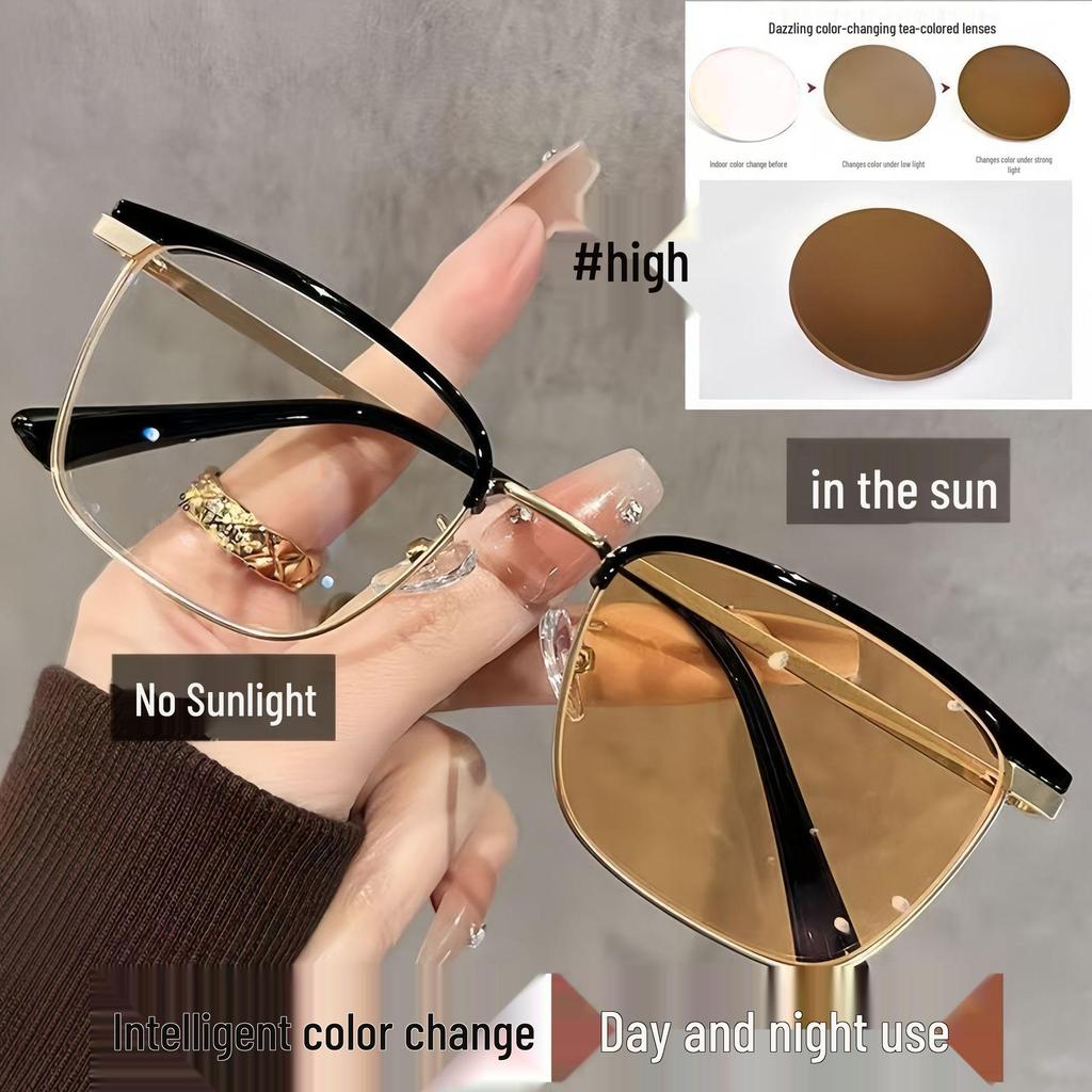 Фотохромные очки с защитой от синего света, готовые для установки линз по рецепту, с оправой в виде брови - Унисекс, Ультралегкие, Стильные оптические оправы
