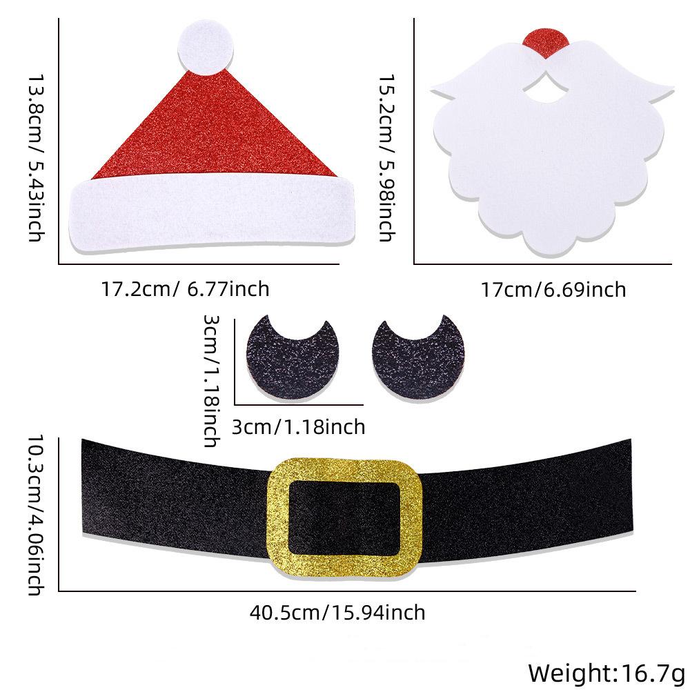 Рождественские наклейки на двери и окна из фетра, снеговик, Санта, лось, украшение для дома, С Новым годом