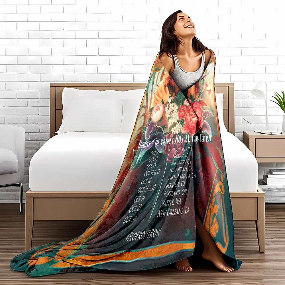 Florence 2015 Tour Poster Blanket for all seasons blanket lunch break throw gift