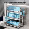 Countertop 304 Stainless Steel Double-Layer Dish Drying Rack