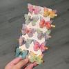 Children's Gradient Butterfly Hanfu Hairpin - Cute Mesh Alloy Duckbill Clip Hair Accessory.