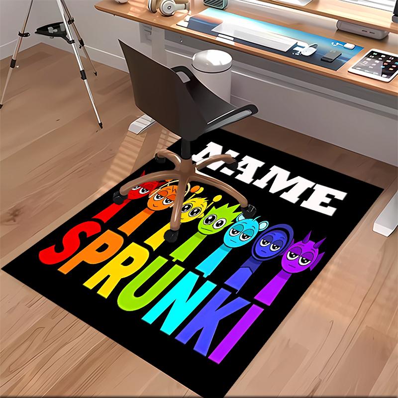 Custom personalization Sprunki themed Print Area Rug - Soft, Washable Non-Slip Indoor Mat,Living Room,Home&Office Decorative Rug