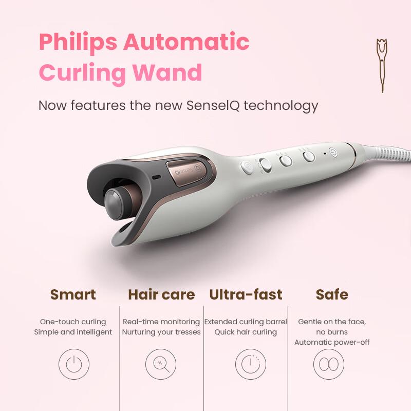 Philips Автоматически вращающиеся щипцы для завивки волос