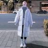 New Cotton-padded Jacket Women's Extended Loose Padded Bread Coat with Knee-high Collar In Winter.