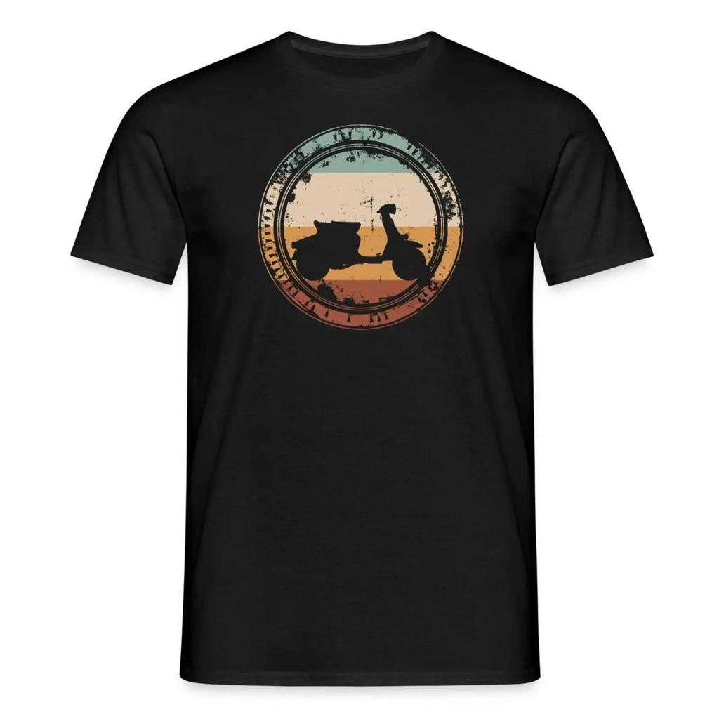 Motorroller Vintage Rollerfahrer Geschenk Scooter Mnner T Shirt Vintage Washed Graphic Streetwear Casual Homme