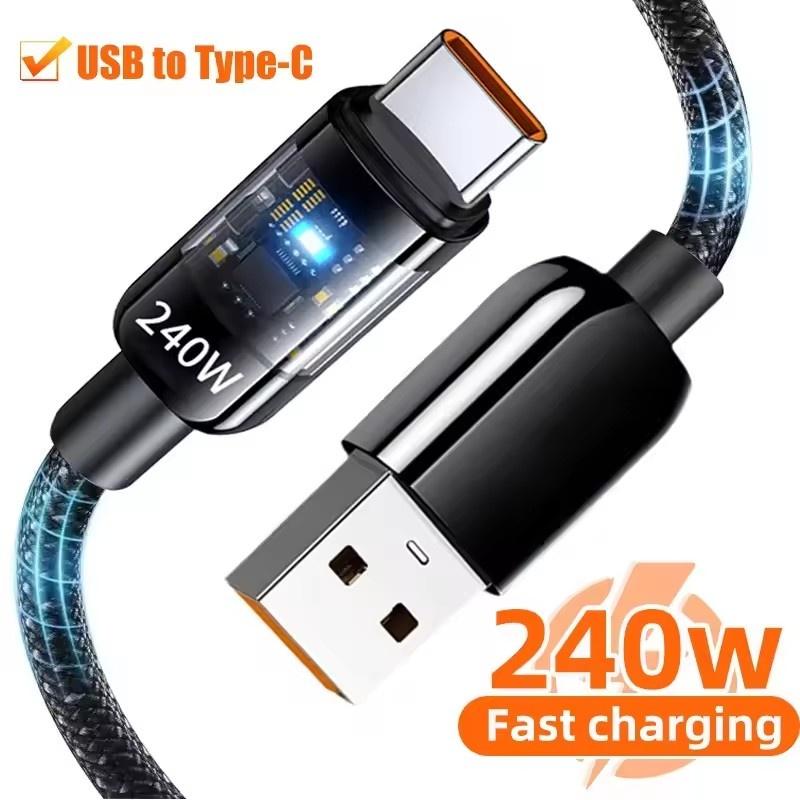 240 Вт быстрая зарядка USB Type C кабель для быстрой зарядки Weaving Data Line быстрая зарядка Anti-break для Samsung IPhone Xiaomi HUAWEI IPad
