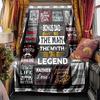 Bonus Dad Best Myth Legend Blanket Personalized Name Soft Comfortable Stylish Blanket Car Blanket Perfect For Travel Camping Outdoor Home Suitable For