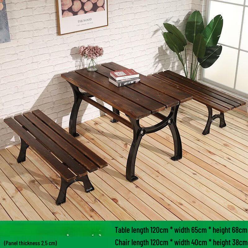 Outdoor Anti-Corrosion Wood Patio Dining Set