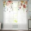 Весенний цветок розы современные тюлевые шторы для гостиной, спальни, дома, кухни, окна, прозрачные шторы