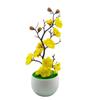 1 шт. офисный настольный бонсай ваза орнамент шелковый цветок искусственные растения в горшках фон цветок сливы