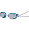 Mizuno GX SONIC EYE Swimming Glasses with Cushion Curved Lenses Light Smoke with Silver Unisex G-Shaped (Racing Type) N3JEC531, Mirror,