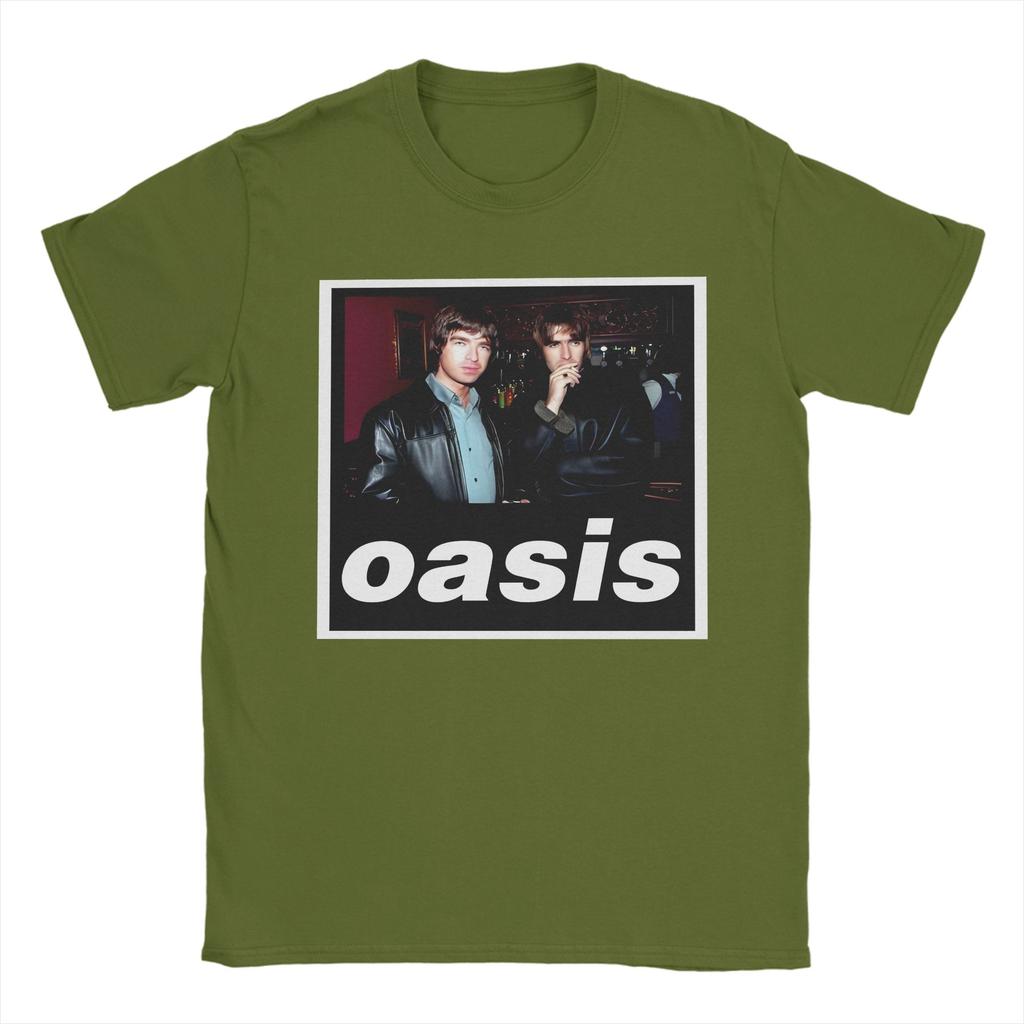 Новинка Футболки с принтом рок-группы O-Oasis Мужские с круглым вырезом с коротким рукавом Летние топы 100% Хлопок