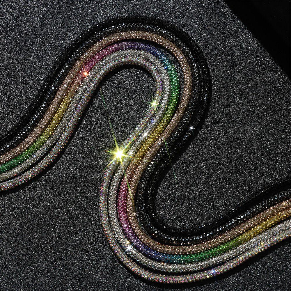 Роскошные шнурки со стразами, радужными бриллиантами, шнурки для кроссовок, шнурки для обуви, круглые шнурки 100/120/140/160 см, 1 шт., шнурки своими руками