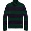 Поло Ральф Лорен Полосатый Логотип Высокий Воротник Вязаный Свитер Мужской свитер Сине-зеленый MNPOSWE16820859-999