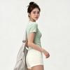High elastic and breathable short-sleeved women's quick-drying, thin and skin-friendly sports tops Pilates running fitness clothes
