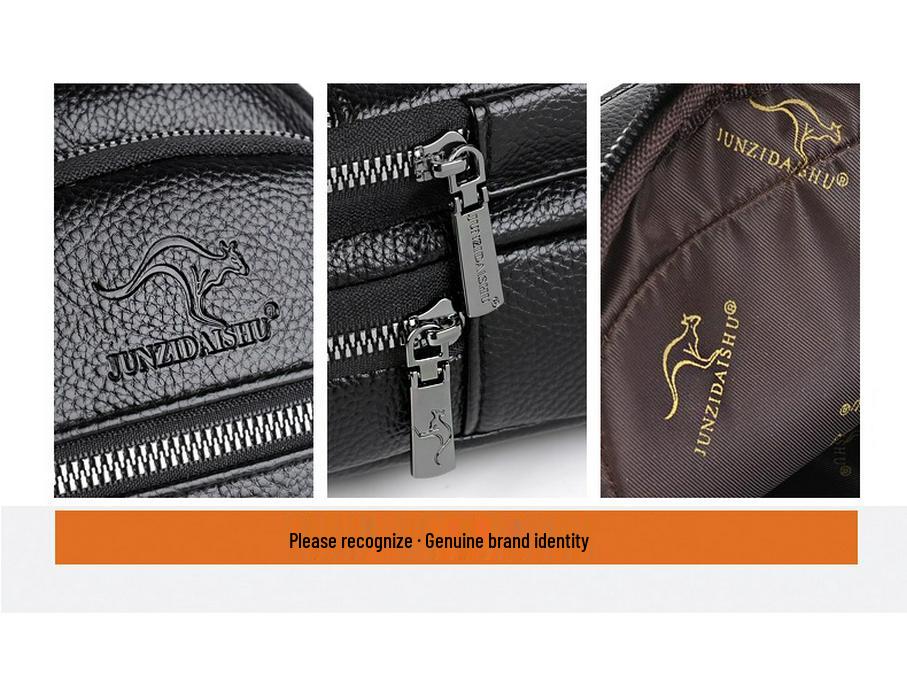 Мужская сумка-слинг через плечо из искусственной кожи - Повседневный модный маленький рюкзак