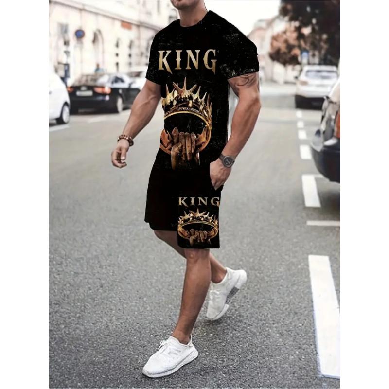 Гавайский кокосовый 3D-принт, модный мужской костюм с круглым вырезом, повседневный, с коротким рукавом и шортами, модный уличный костюм в стиле Харадзюку