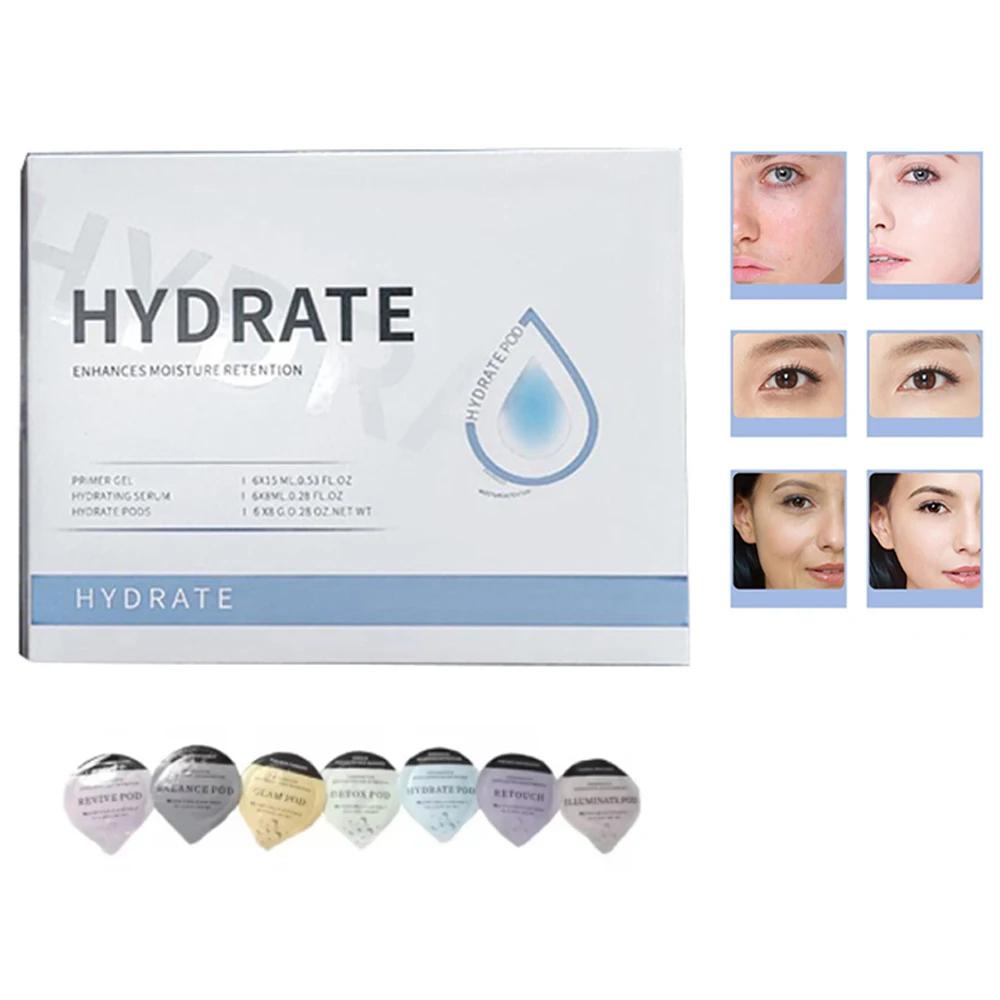 Увлажняющий Glam Revive Detox Illuminate Kit Pods Serum Facial SPA Serum For Bubble Beauty Machine Facial Oxygen Aqua CO2 Serum Gels