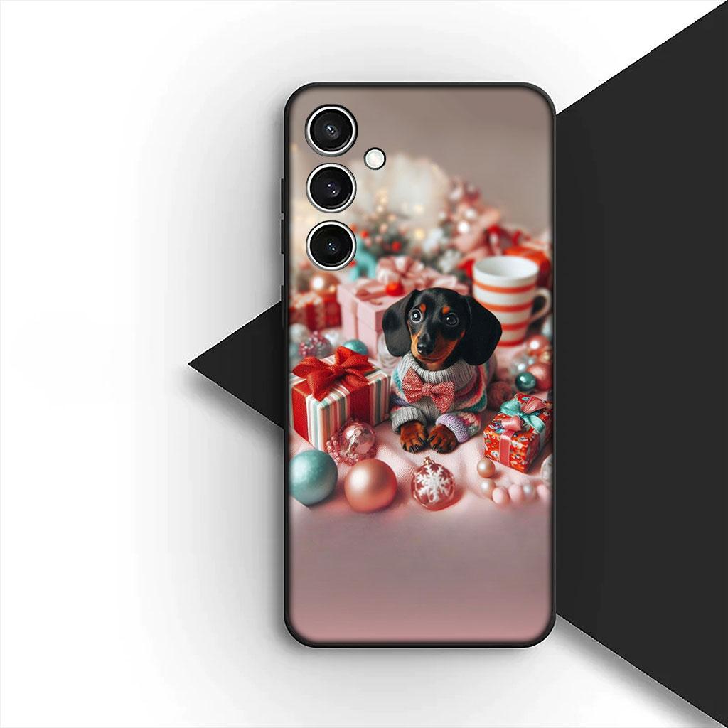 Чехол для телефона для Motorola Moto G86 G57 E14 E15 G14 G34 G35 G84 G24 A54 G15 Power E22 Корпус Мягкий чехол Обои Такса Собака