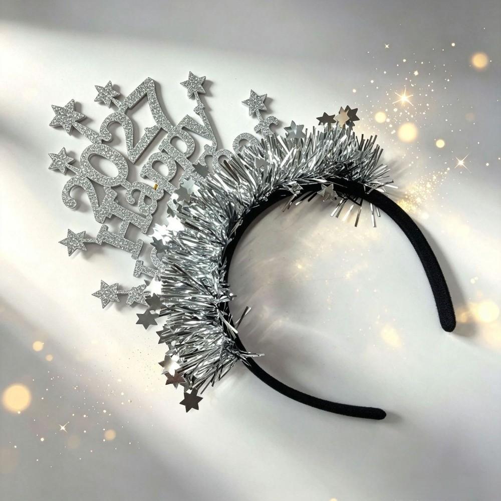 Star Glitter Hair Hoop Tinsel Party Hair Accessory Fashion New Year Headband Kids