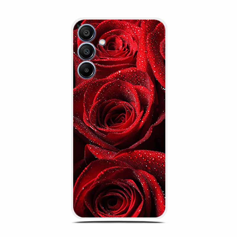 Прозрачный чехол с цветами для Samsung A36 A26 A16 Мягкий силиконовый чехол для телефона для Samsung Galaxy A 36 26 16 5G Прозрачный Люкс Para