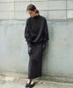 UMARMUNG Wool Cashmere Highneck Zip Up Jacket_Graphite