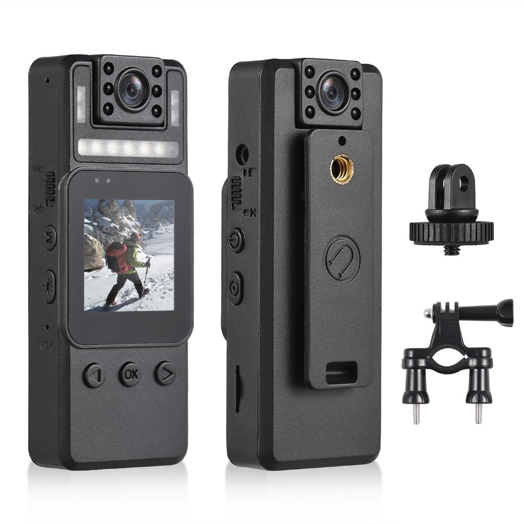 1080P Body Camera with Audio and Video Recording Wearable Body Cam WiFi Camera Camcorder with 180 degrees  Rotatable