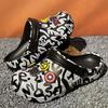 Cool Cartoon Graffiti Clogs – Unisex Couple Beach Sandals, Soft Sole Breathable Hollow Shoes