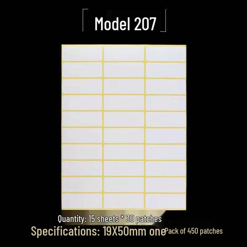 A5 Self-Adhesive Blank Label Stickers for Printing and Handwriting - White Name and Number Stickers