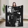 The Vampire Diaries Damon Salvatore Blanket Flannel All Season  Portable Super Warm Throw Blankets for Bedding Car Bedspreads