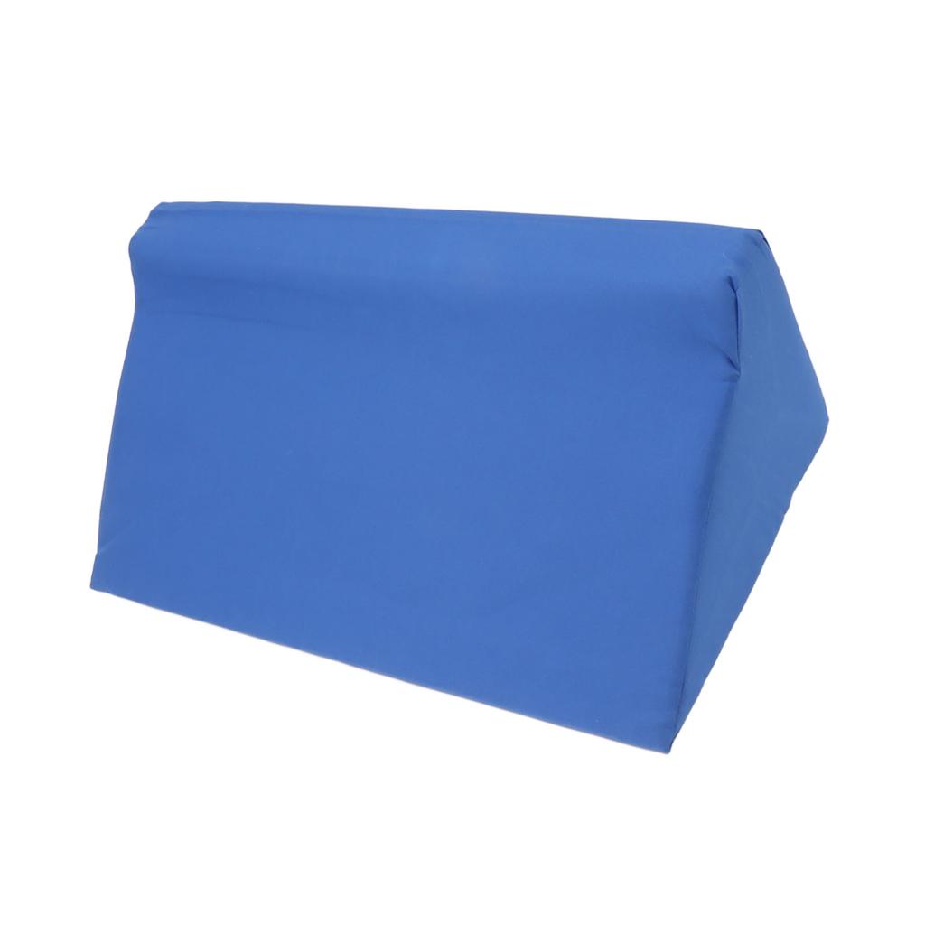 Blue Body Side Wedge Pillow with Hidden Zipper PU Leather Incline Side Wedge Pillow for Adults Side