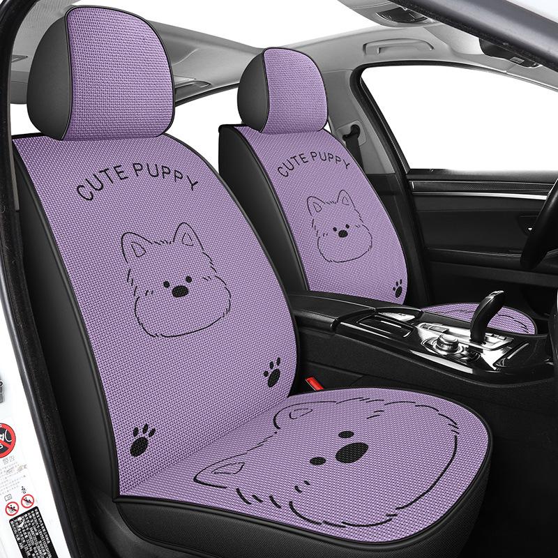Мультяшная подушка на сиденье автомобиля West Highland для BYD Seal 06 Yuan PLUS/Pro - Универсальная и дышащая, для всех сезонов.