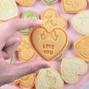 10 шт./набор формочек для печенья в форме сердца с розовым принтом для тиснения печенья, форма для выпечки печенья Home