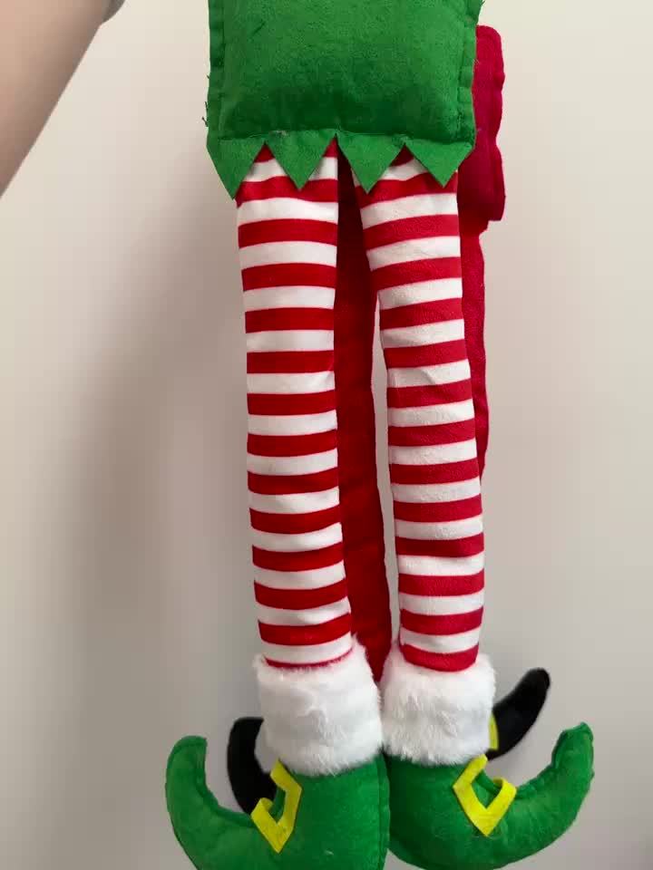 2pcs Christmas Leg Car Tail Decoration Cotton Material Suitable for Car and Wardrobe Decoration Polyester Material