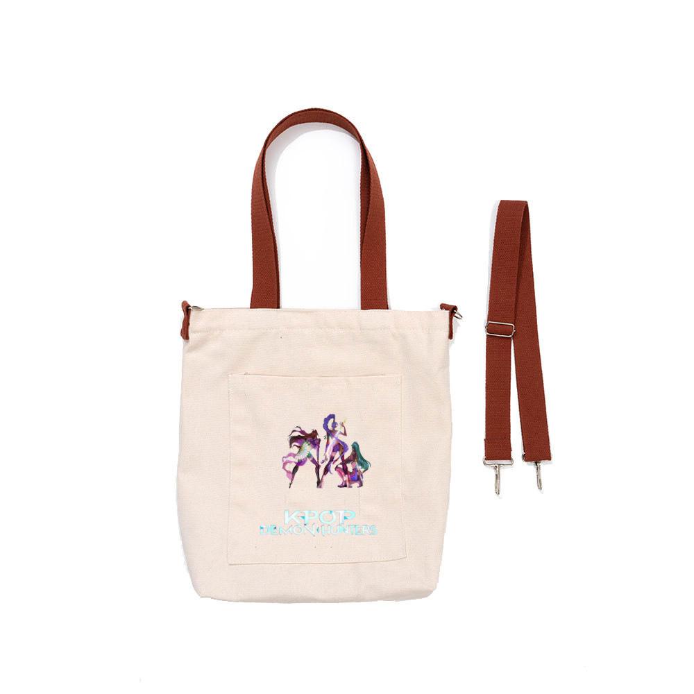 Холщовая сумка Kpop Demon Hunters, наплечная сумка, мультяшная сумочка, многоцелевая сумка через плечо KTY