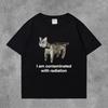 Summer Funny I Eat Cement Cursed Cat Funny Meme Graphic T Shirts Men Women Oversized Short Sleeve T-shirt Unisex Cotton Clothing