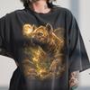 Hyena Howling To The Moon Vintage T-Shirt, Spotted Predator Graphic Tee, African Wildlife Present