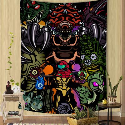 Аниме-гобелен в стиле Metroid, подвесной, Таро, Хиппи, настенные ковры, Декор для общежития, дома
