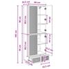 Cabinet Set 2 pcs Smoked Oak 66 x 34.5 x 95 cm