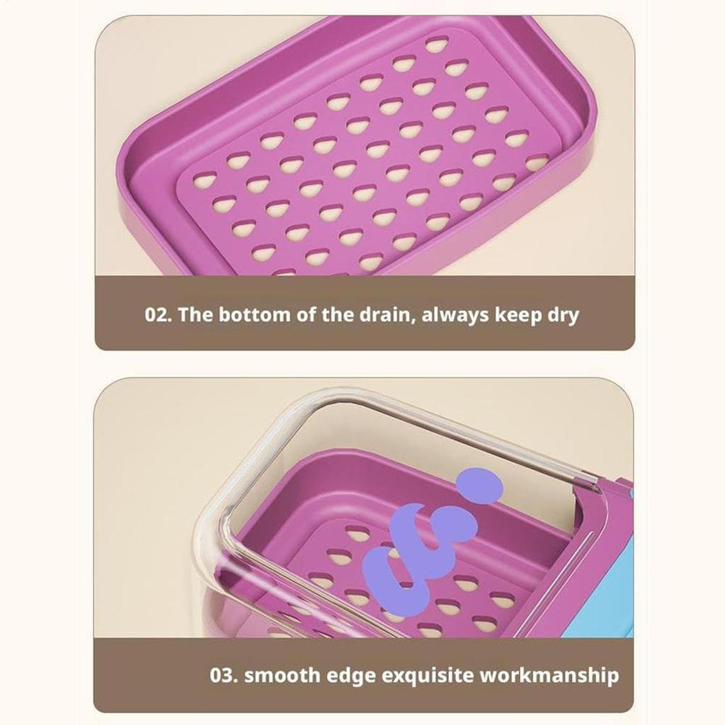 Дорожная мыльница Мыльница Сливное блюдо Со шнурком Двухслойный Компактный поднос Для душа Отдых на природе Кемпинг Отпуск Школа