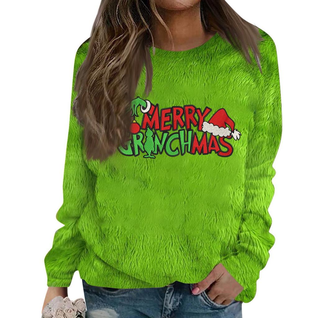 Толстовка большого размера для женщин с круглым вырезом и принтом, с длинным рукавом, рубашки, толстовка