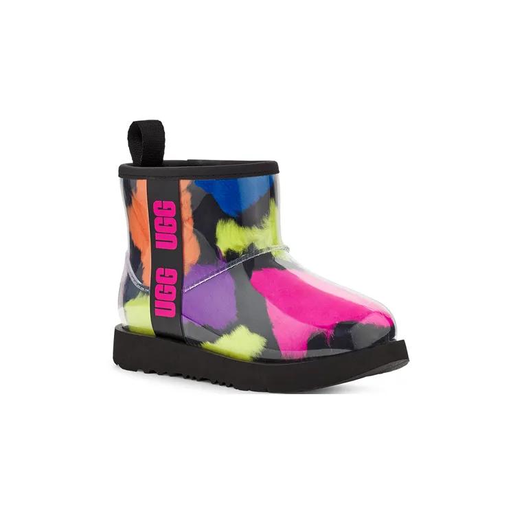 UGG Classic Clear Mini Party Spots Thermal Snow Boots Spot Black Teenagers (Unisex) Kids' Snow Boots 1124910K BLK