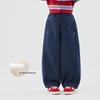 Girls' Fleece-Lined Casual Wide-Leg Winter Pants