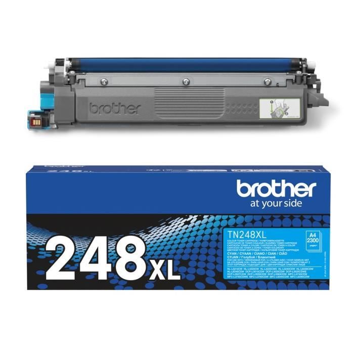 Toner Haute Capacité - BROTHER - TN248XLC - Cyan - 2300 Pages