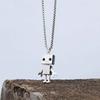 Ins Hip Hop Street Square Robot Jewelry Necklace Pendant
