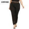 Весенние и осенние женские брюки, полые прямые брюки с высокой талией, однотонные повседневные брюки, женская одежда большого размера