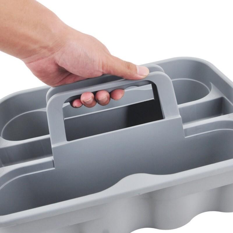 A25F-Sundries Basket Tool Basket Thickened Plastic Storage Basket Double-Layer Hotel Hotel Portable Small Cleaning Tool Box