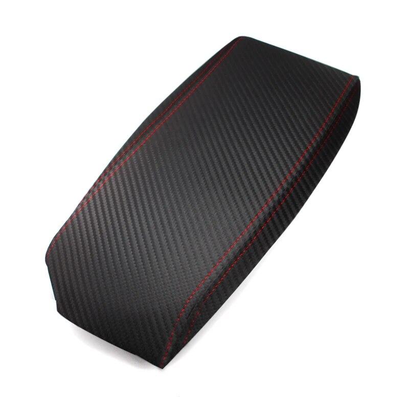 Soft Carbon Texture Leather Armrest Cover For Toyota Prius 2004 - 2009 Car Center Control Armrest Box Skin Cover Sticker Trim
